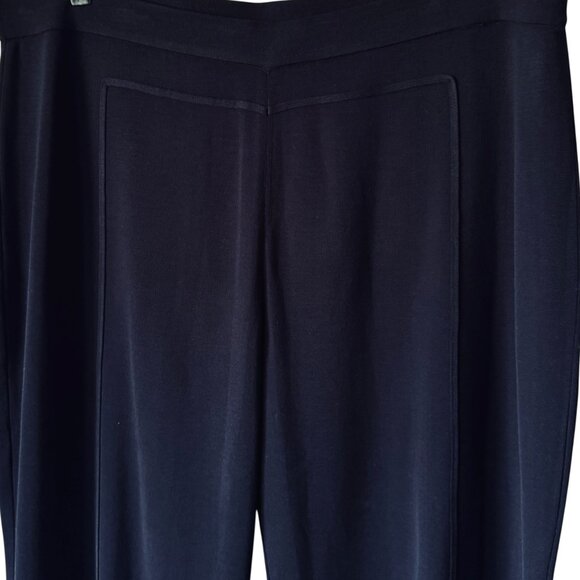 Misook Knit Pull On Straight Leg Knit Pant 3X Stretch Flat Front Seam Detail - Picture 14 of 16